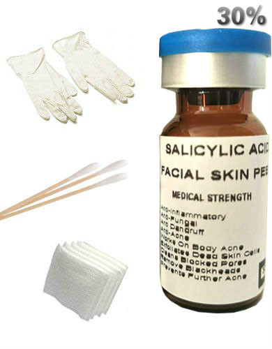 New SALICYLIC Acid 30% Chemical Peel for Rosacea, Acne, Oily Skin, Blackheads, Whiteheads, Clogged Pores, Seborrheic Keratosis