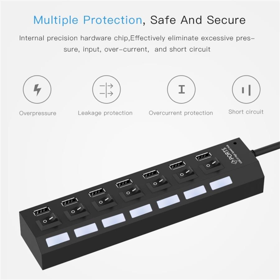   7 port usb 2.0 hub