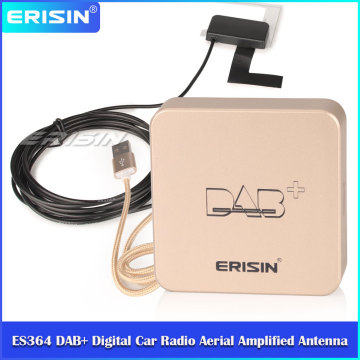 Erisin ES364 DAB+ Digital Car Radio Aerial Amplified Antenna for Android 7.1/8.1/9.0/10.0 Car Radio DVD