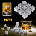 9Pcs Reusable Whiskey Stones Chillers Wine Drinks Cooler Ice Cubes Granite Rocks