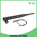 433Mhz lora Antenna lorawan 2p5dbi RP-SMA Connector antena 433 mhz antenne for lora lorawan 433m + 21cm SMA Male Pigtail Cable