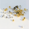 200pcs 2/3/4/5/6/8mm Gold Silver Plated DIY Beadling Jewelry Findings For Necklace Bracelet Round Ball Spacer Metal loose Beads