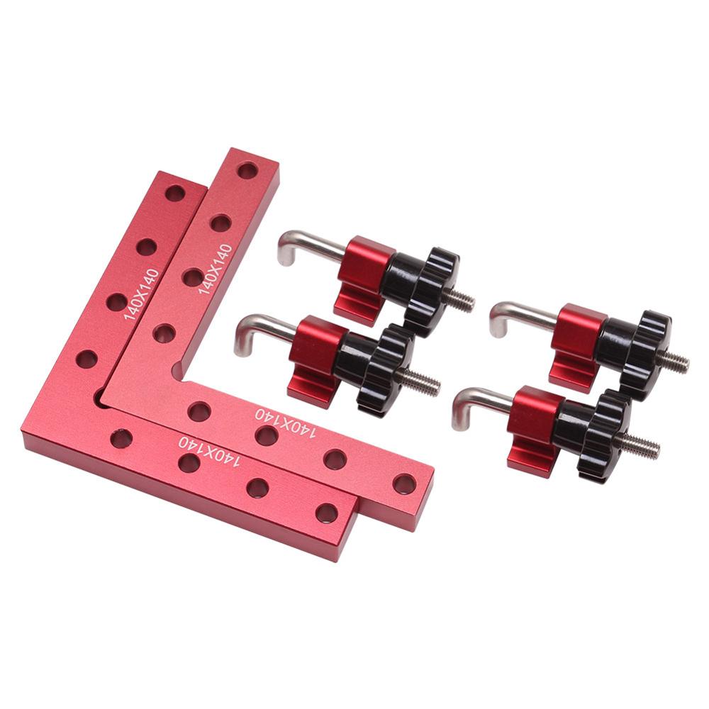 Woodworking Adjustable Corner Clamping Ruler Aluminium Alloy Right Angle Clamps L-Shaped Auxiliary Fixture Positioner Clips