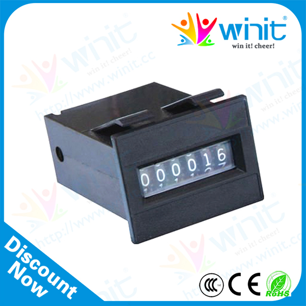 12V 6 digit mechanical portable led line digital coin counter jar machine coin counter meter sorter parts (screw type)