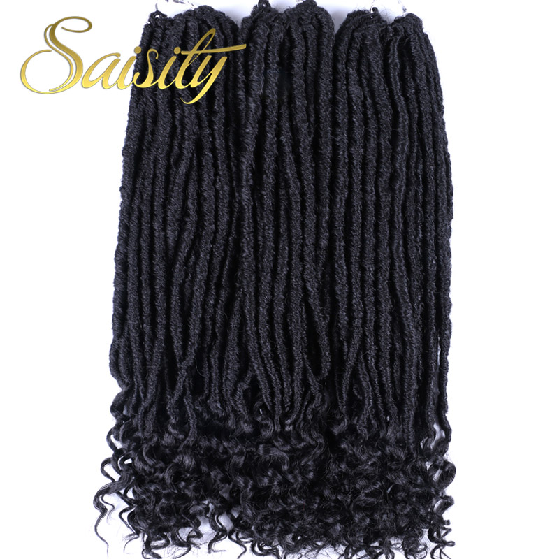 Saisity Faux Locs Jumbo Dreads Braids Hair Extensions 20inches Synthetic Soft Natural Loc Hairstyle Crochet Hair