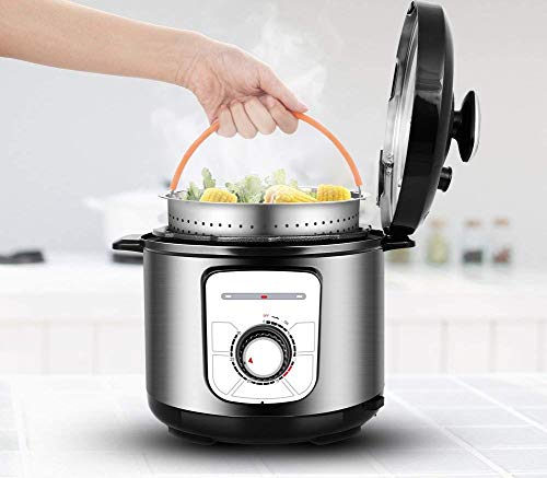 304 Stainless Steel Steamer Basket Instant Pot Accessories for 3/6/8 Qt Instant Pot Pressure Cooker with Silicone Covered Handle