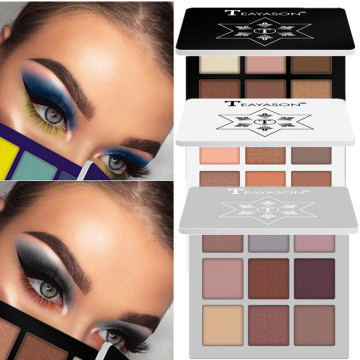 9 Color Nude Shining Matte Eyeshadow Palette Makeup Glitter Eyeshadow Pigment Smoky Eye Shadow Pallete Waterproof Cosmetics