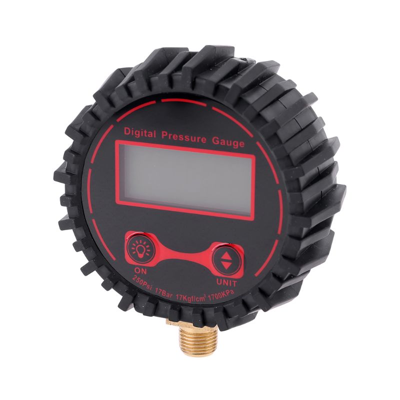 250PSI Digital Tire Pressure Gauge Car Pressure Tester M11*1 Thread with Light B85C