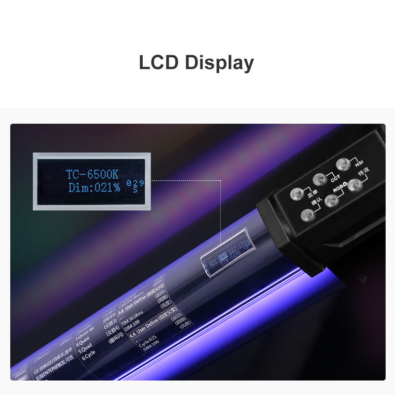 Nanlite Pavotube 15C 30C LED Tube Light RGB Color 2700K-6500K Handheld Photography Light Stick For Photos Video Movie 77cm 117cm