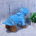 Pet Raincoat-Lightweight Poncho, with Safety Reflective Stripes, Waterproof Hooded Puppy Dog Rainwear Clothes Rain Jacket