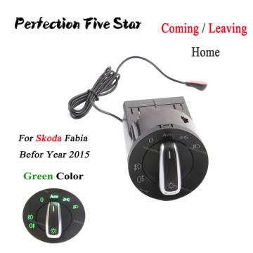 Coming/Leaving Home AUTO Headlight Lamp Switch Knob Light Sensor Module Matte For Skoda Fabia 2014 2013 2012 2011 2010 2009 2008