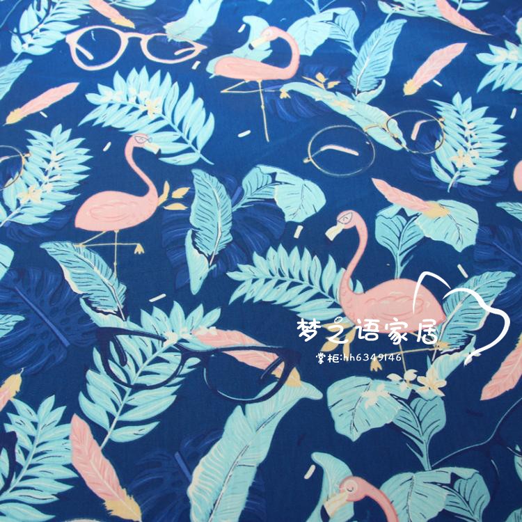 160cm*50cm Flamingo glasses cotton fabric DIY bedding quilting apparel dress patchwork fabric kids handwork curtain decor cloth