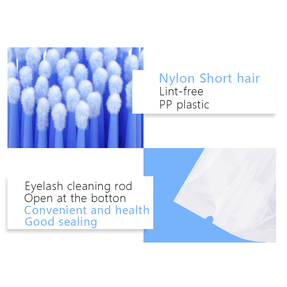 100PCS/Bag Eyelash Brushes Disposable Cotton Swab Micro Individual Eyelashes Microbrush Lash Removing Lash Extension Accessories