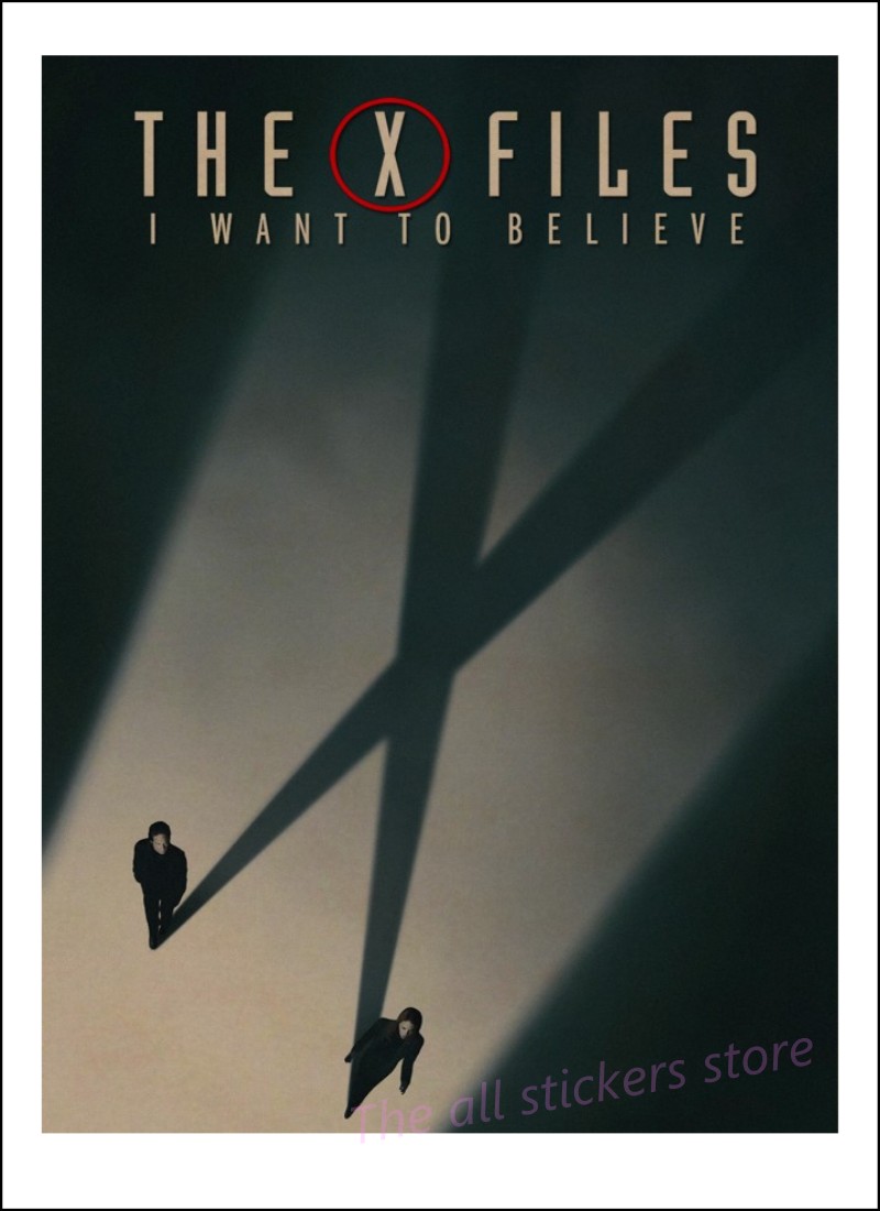 Vintage Classic Movie The X-Files I Want To Believe Poster Bar Home Decor Retro Kraft Paper Painting Wall Sticker.5077