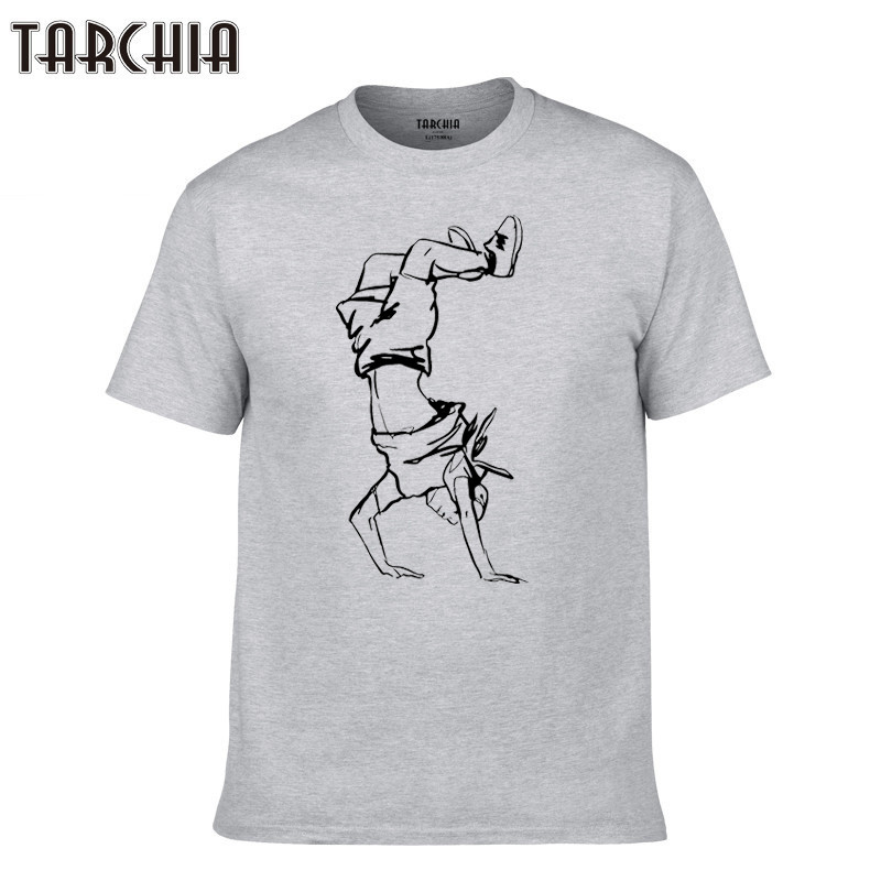 TARCHIA 2021 Top Men Tshirt Homme Brand Clothing T-Shirt Hip Hop Male Cotton Casual Short Sleeve Tees Boy Guy Dancing Breakdance