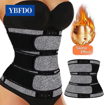 YBFDO Neoprene Sauna Waist Trainer Corset Sweat Belts for Women Body Shaper Slimming Corset Weight Loss Compression Trimme Belt