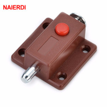 NAIERDI-7019 Automatic Furniture Bolt Door Window Cabinet Box Latch 53*35mm Drawer Cupboard Spring Lock Home Hardware