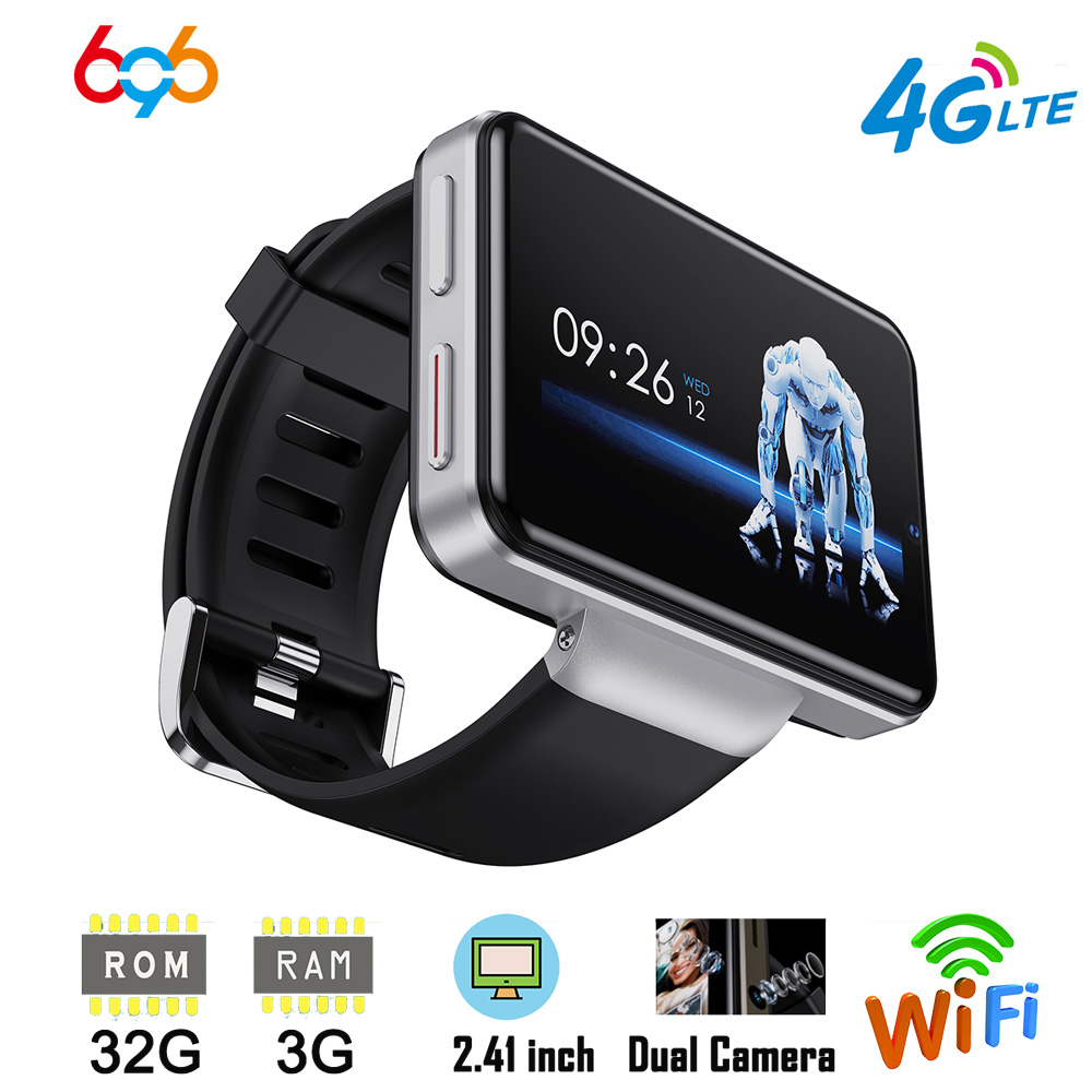 DM101 Max S 4G Android Smart Watch For Men 2.4" Display Face ID 2000mAh 3GB 32GB 8MP Dual Camera GPS Bluetooth Smartwatch 2020