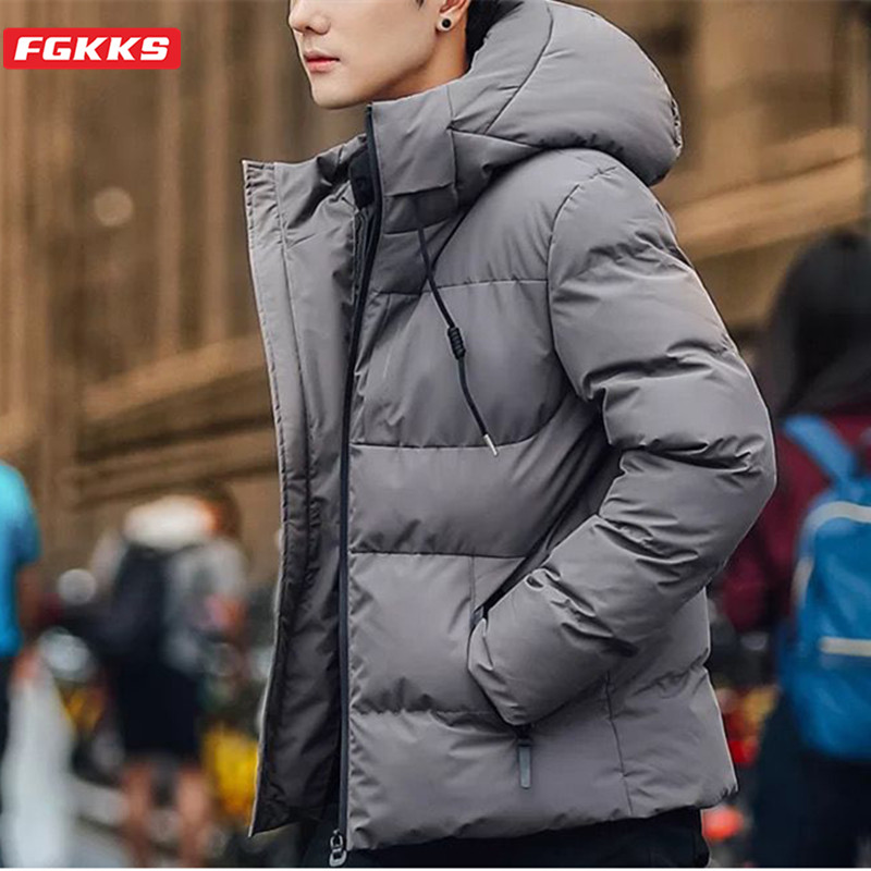 FGKKS Parka Men Coats 2020 Winter Jacket Men Thicken Hooded Waterproof Outwear Warm Coat Fathers' Clothing Casual Men's Overcoat