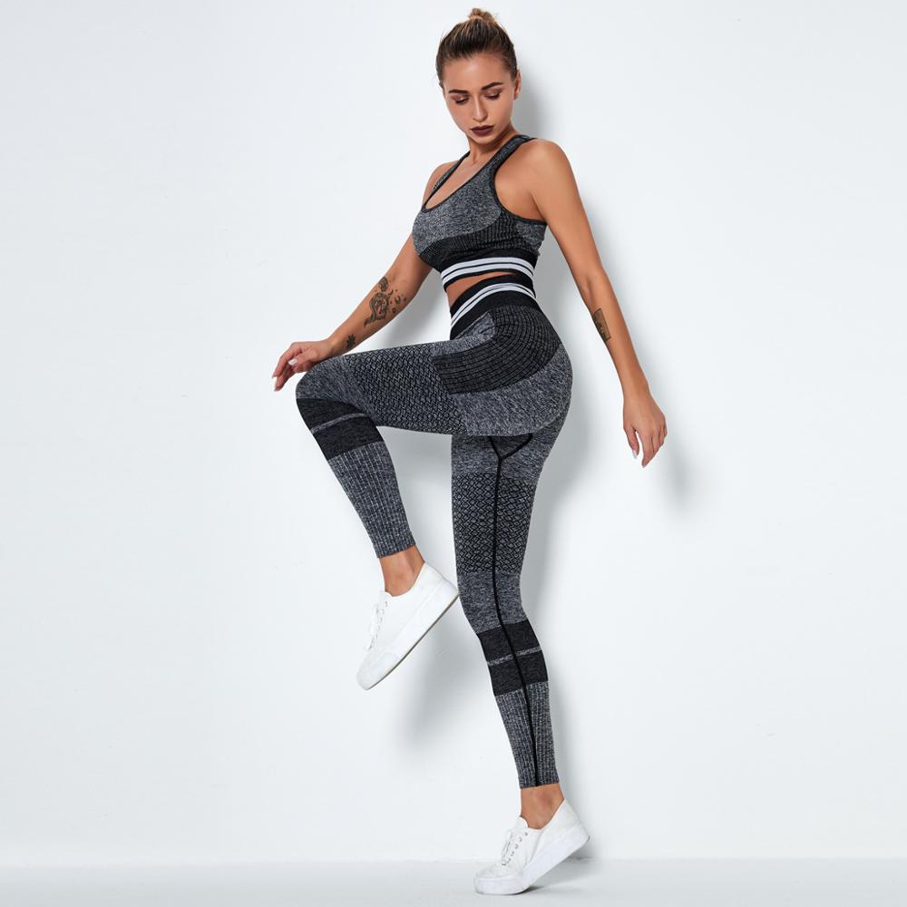 Seamless Women Yoga Sets Gym Clothing Tracksuits For Female Sportswear Quick-Dry 2pcs Yoga Bras Leggings Suits Sexy Fitness Sets