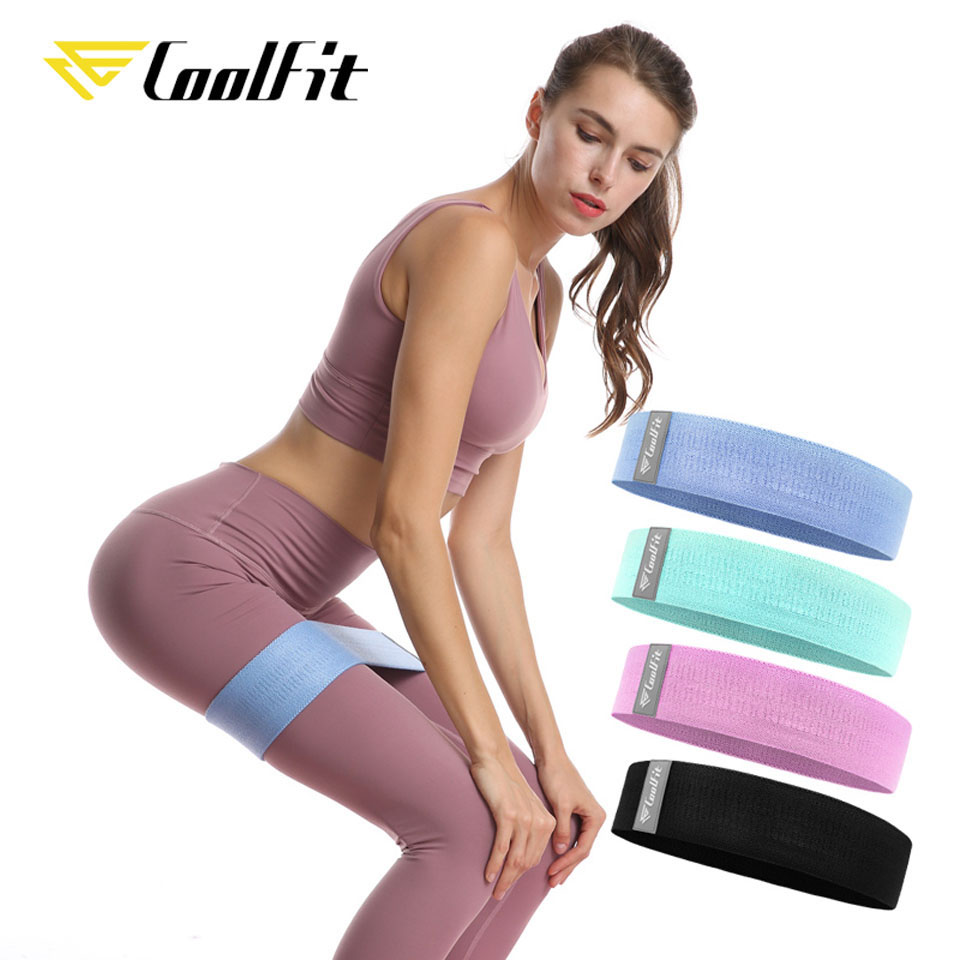 CoolFit Hip Circle Band Yoga Anti-slip Gym Fitness Rubber Band Exercises Braided Elastic Band Hip Lifting Resistance Band