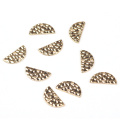 15*7MM 20pcs/lot Retro Half Round Gold Zinc Alloy Connectors Charms For DIY Necklace Earrings Connectors Accessories