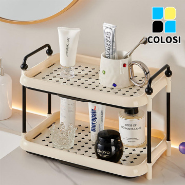 Durable desktop bathroom storage rack