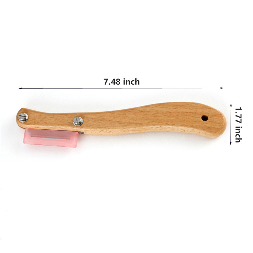 Bread Arc Curved Knife Bread Slashing Tool Baguette Cutting French Toast Cutter 5 Blades Bakery Tool Bread Lame with Wood Handle