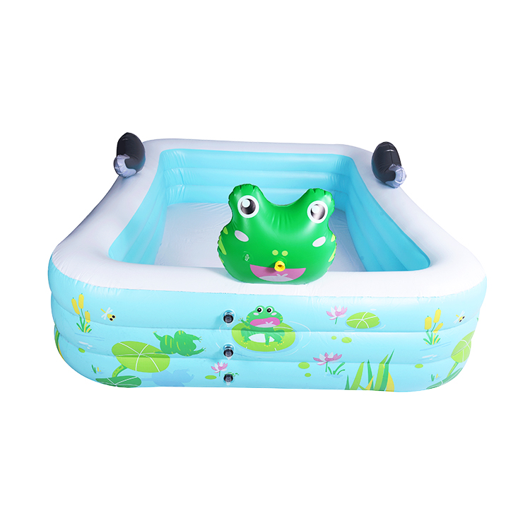  Hot sell custom frog family inflatable swimming pool