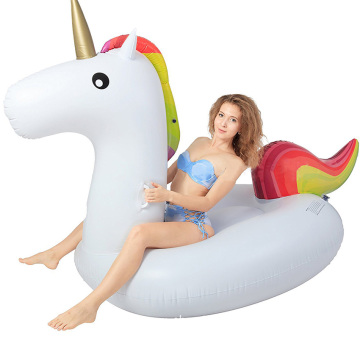 Rooxin Unicorn Float Pool Inflatable Mattress Swimming Ring for Adult Kids Swimming Circle Floating Bed Beach Pool Party Toys