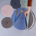 Cotton Yarn Ramie Round Placemat No Slip Dining Table Mat Disc Bowl Pads Drink Coasters Pot Holder Insulation Pad Kitchen Decor