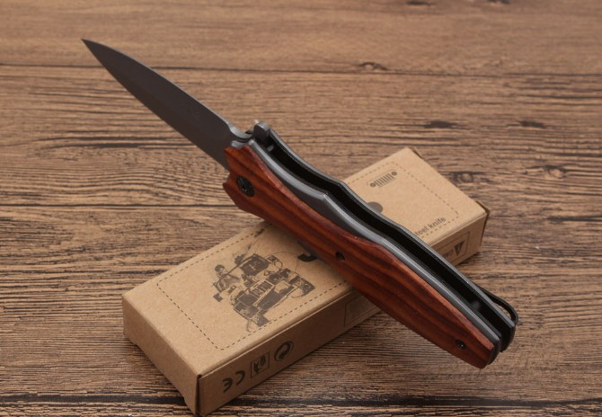 Wood Folding Knife