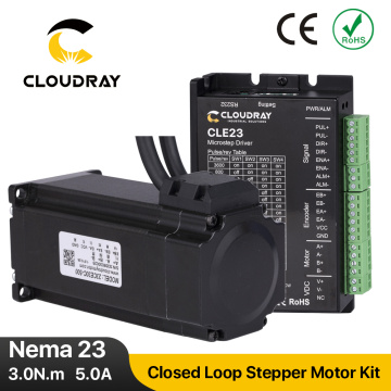 Cloudray Nema 23 Stepper Motor with Encoder 3.0N.m Closed Loop Stepper Motor Driver Easy Servo Driver with 1.5m Free cable