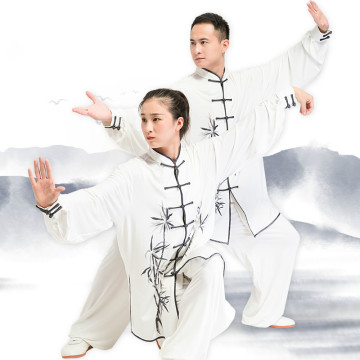 Women's Tai Chi Clothing Long Sleeve Martial Arts Wear Wing Chun Kung Fu Uniforms Men Tang Suit Outdoor Walking Morning Sprots