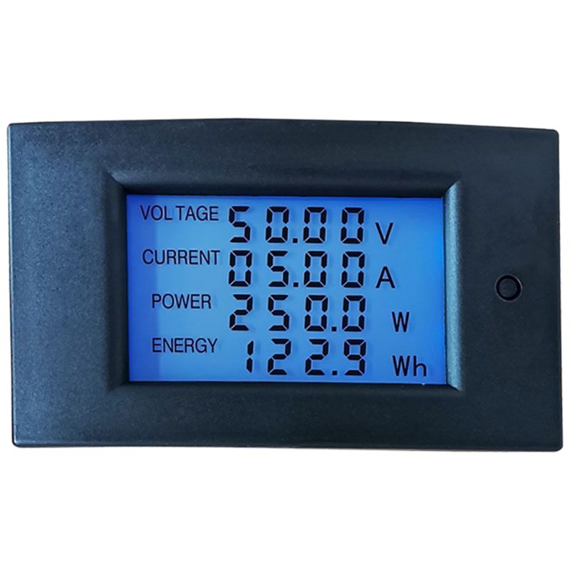20A /50A/100A DC 7.5-100V Digital LCD Voltmeter Ammeter Wattmeter Power Energy Meter Volt kwh Watt Amp
