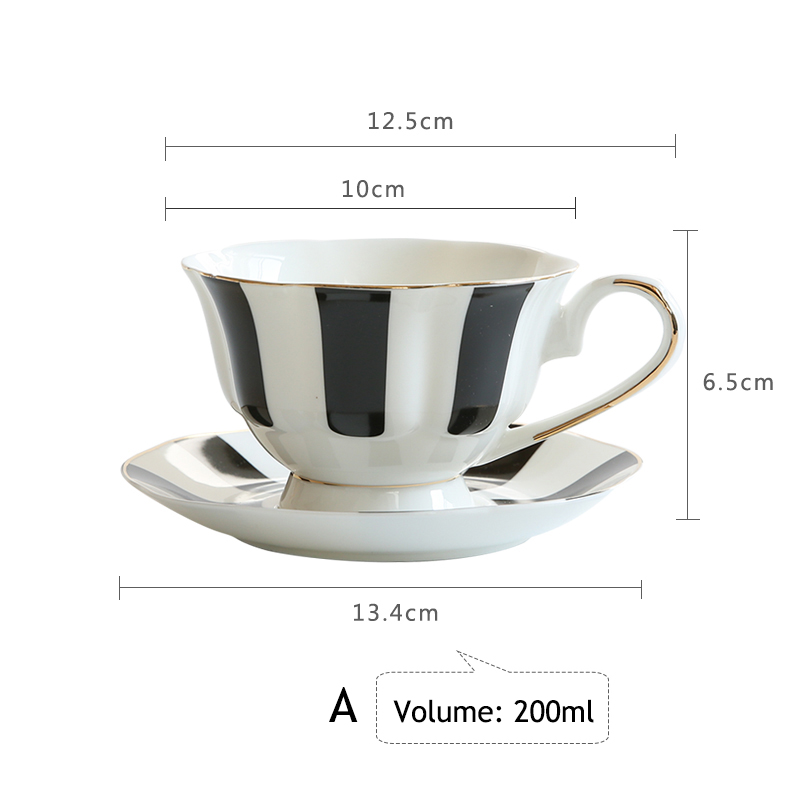 1pc Flower Shaped Coffee Cup Saucer Set European Style Ceramic Afternoon Tea Set Fine Bone China Tea Cup Gold-rimmed Drinkware