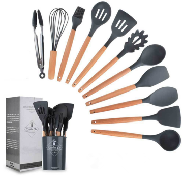 Fashion Silicone Cooking Tools Heat Resistant Kitchen Utensils Accessories Sets Environmental Friendly Home Appliances Gadgets