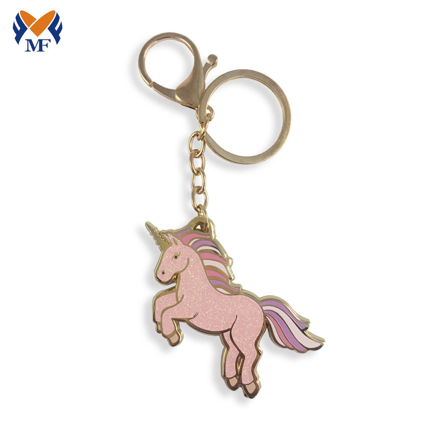 Pink Unicorn Keychain