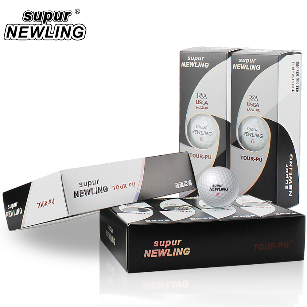 Golf Ball Game for Golfer TOUR PU 1box 12pcs Three Piece with Retail Package Super Newline Brand Long Distance Soft 3-pieces
