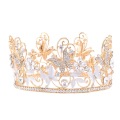 Full Round Butterfly Flower-shaped Pageant Crown For Queen