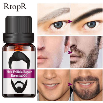RtopR Hair Follicle Repair Oil Men Styling Moustache Oil Hair Growth Of Beard Body Hair Eyebrow Care Moisturizing Smoothing 10ml