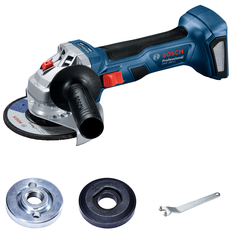 BOSCH GWS180-LI Rechargeable Brushless Angle Grinder Portable Cutting Machine Polisher 18V Brushless Power Tool Bare Metal