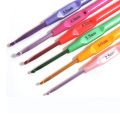 6pcs Mixed Metal Hook Crochet Template Kit TPR Aluminum Knitting Needles For Loom Tool Band DIY Crafts