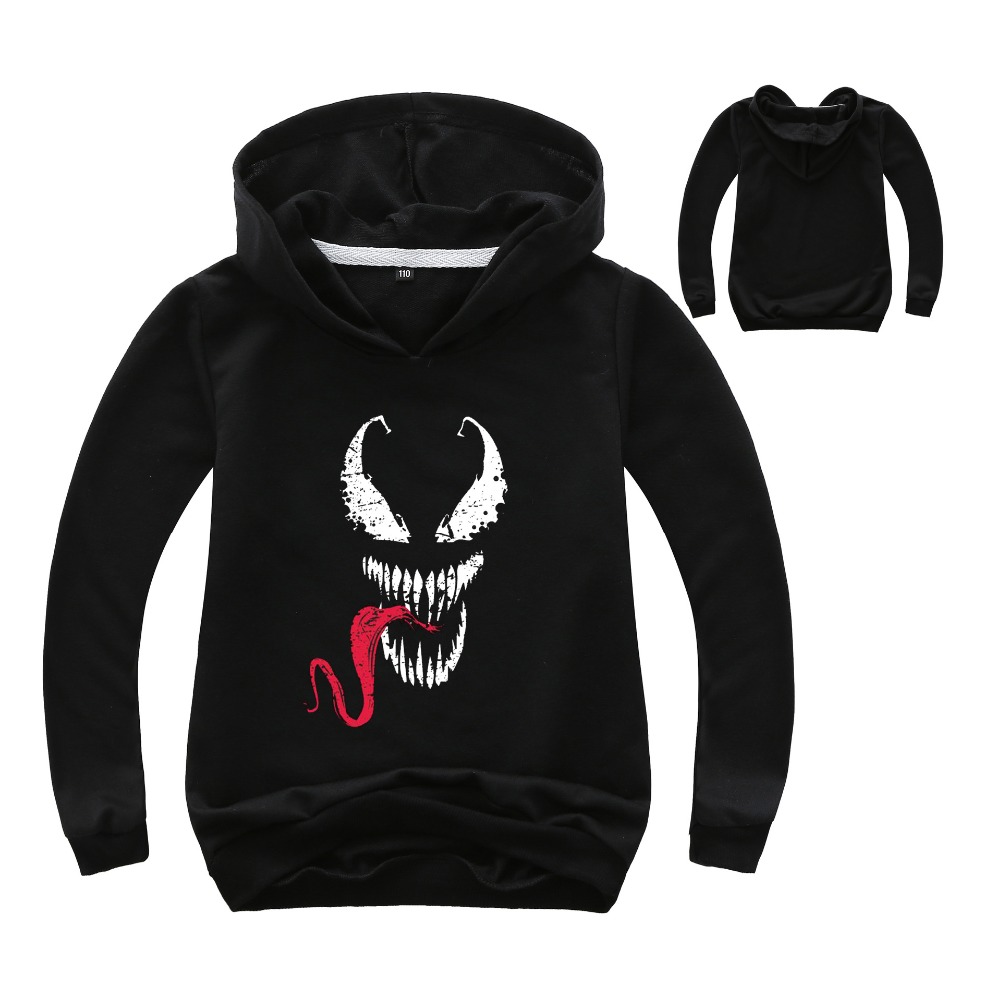 2-14year Kids Hoodies Venom Hooded 3D Girls Streetwear Hip Hop Hoody Sweatshirts Boys Sweat Homme for Baby Coats Outwear