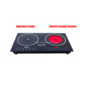 220V 2200W Electric Induction Cooker Cooktop Stove Cookware Hob Ceramic Stove Suit for All Pots with 2 Cookers 220V 2200W