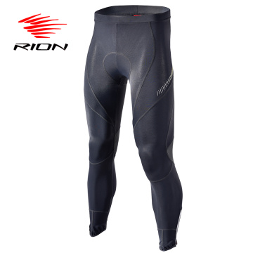 RION Riding MTB Mountain Bike Downhill Autumn Cycling Long Padded Bicycle Tights Pants Full Length Men Hosen Sport Licra Pants