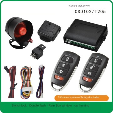 Car Alarm Vehicle System 1-Way Universal Protection Security System Keyless Entry Siren + 2 Remote Control Burglar