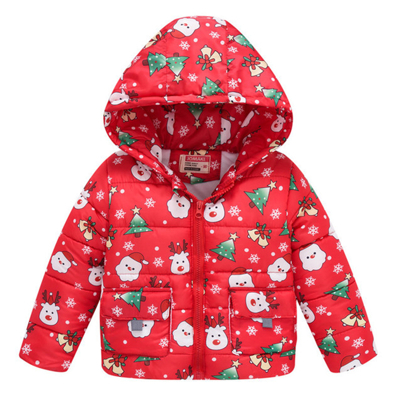 Girls Jackets Autumn Winter Coats For Boys Jackets Infant Kids Coats Hooded Warm Outerwear Children Clothes Christmas Costume