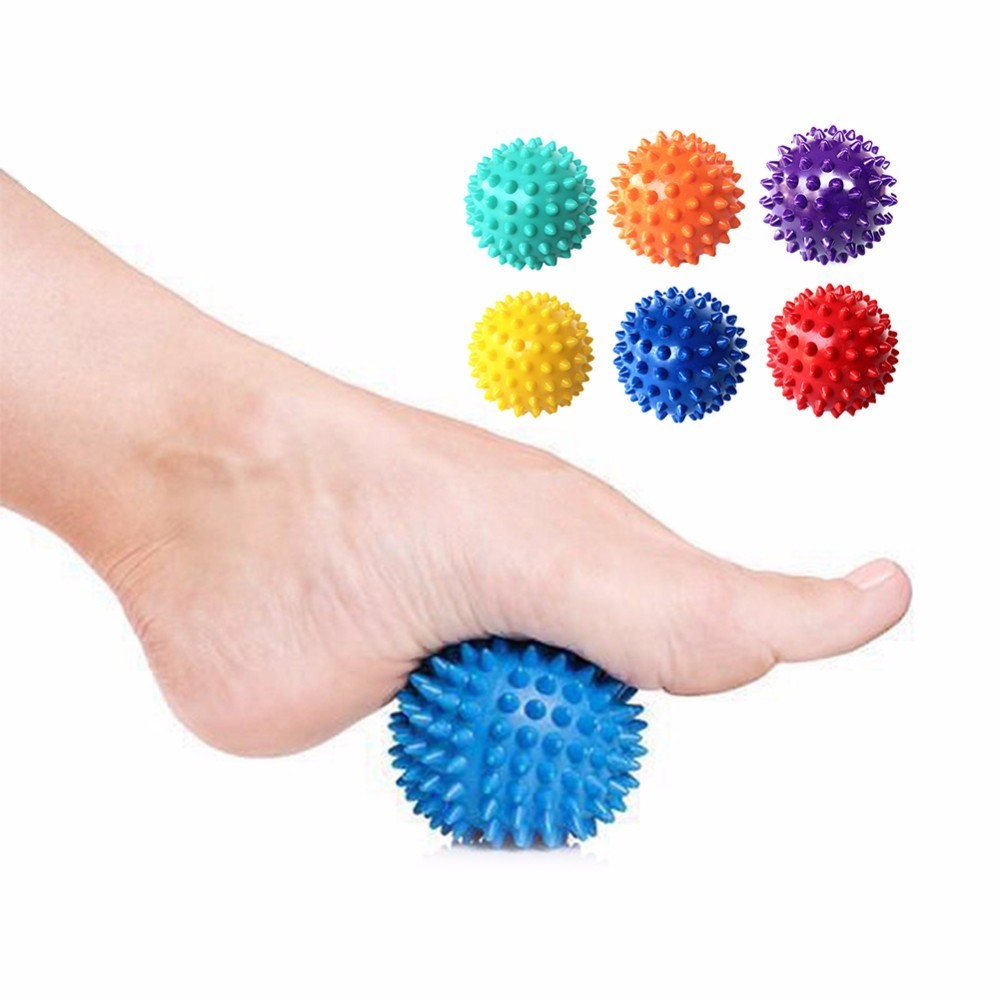 6 Color 6.5CM PVC Hand Fitness Ball Foot Massage Ball Soles Hedgehog Muscle Relaxation Exercise Portable Physiotherapy Ball
