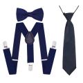 Adjustable Suspenders for Boy and Girls with Bowtie and Necktie